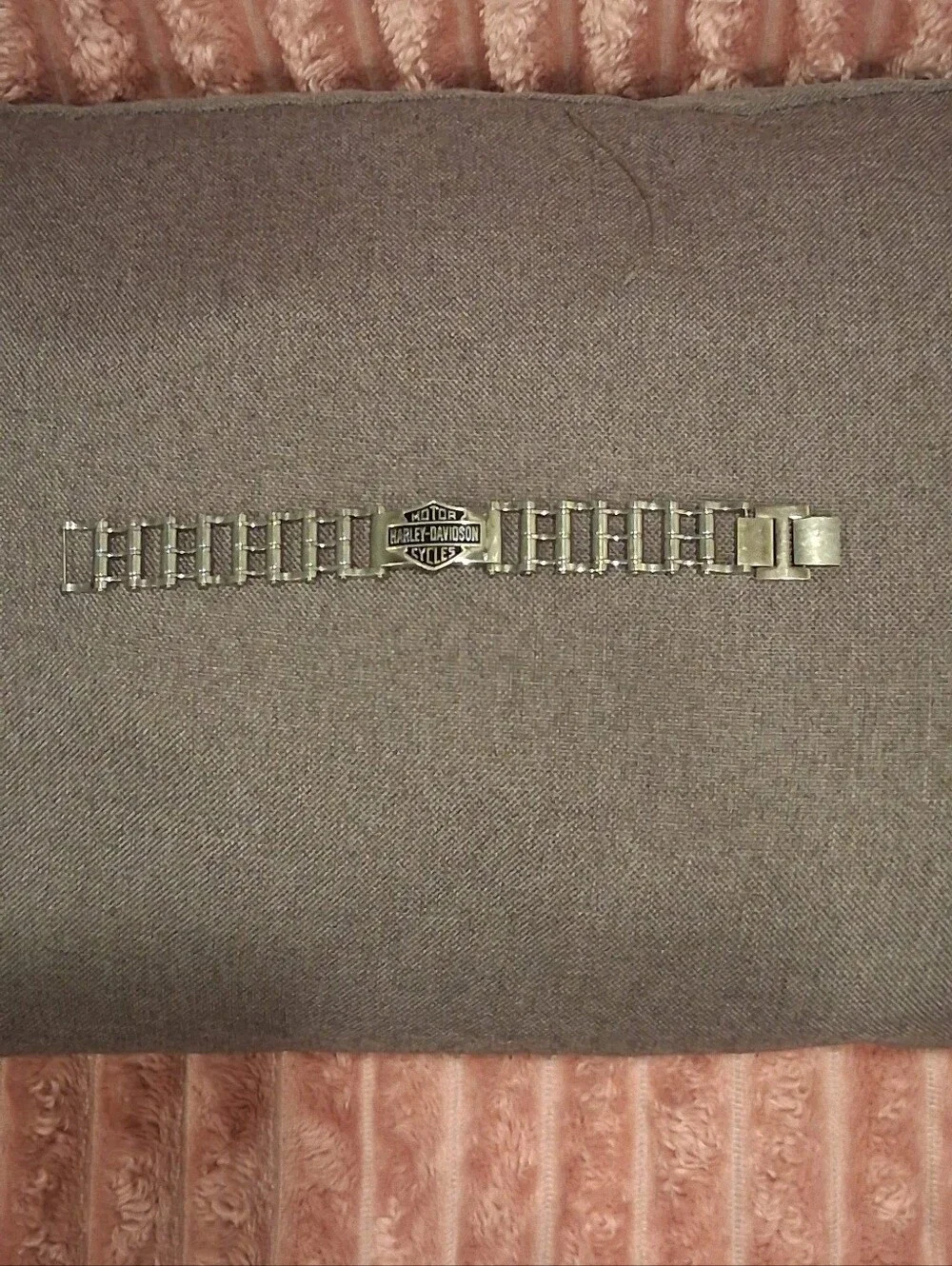 Harley-Davidson Silver-Tone Shield Link Bracelet